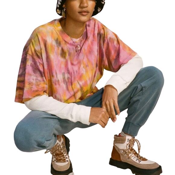 Urban Outfitters Kimchi Blue Perfect Tie-Dye Oversized Tee Size XS - Picture 2 of 11